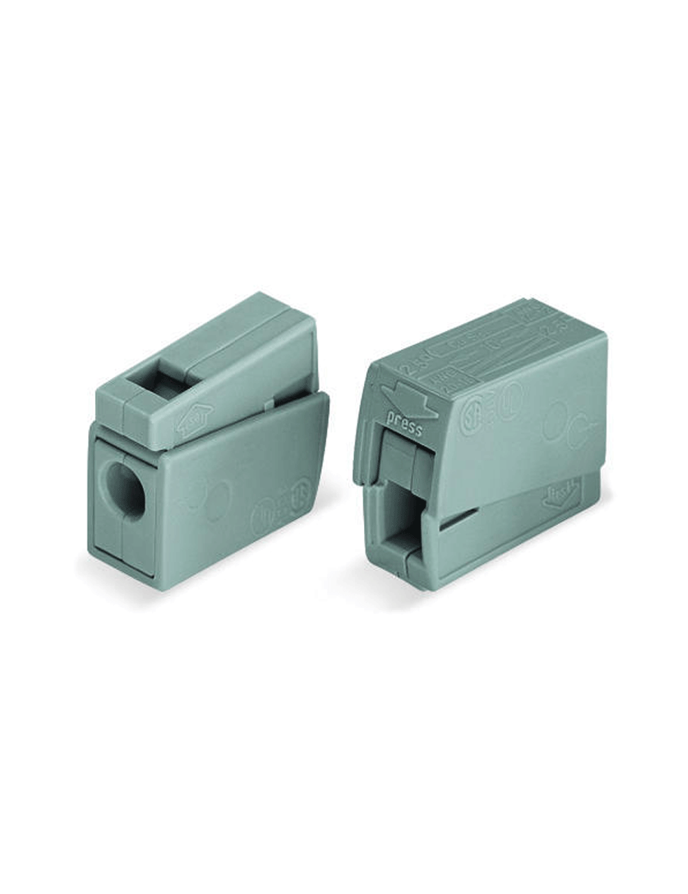 borne pour luminaire WAGO conducteurs 1 souple/ 1 rigide (boite de 100) prix net