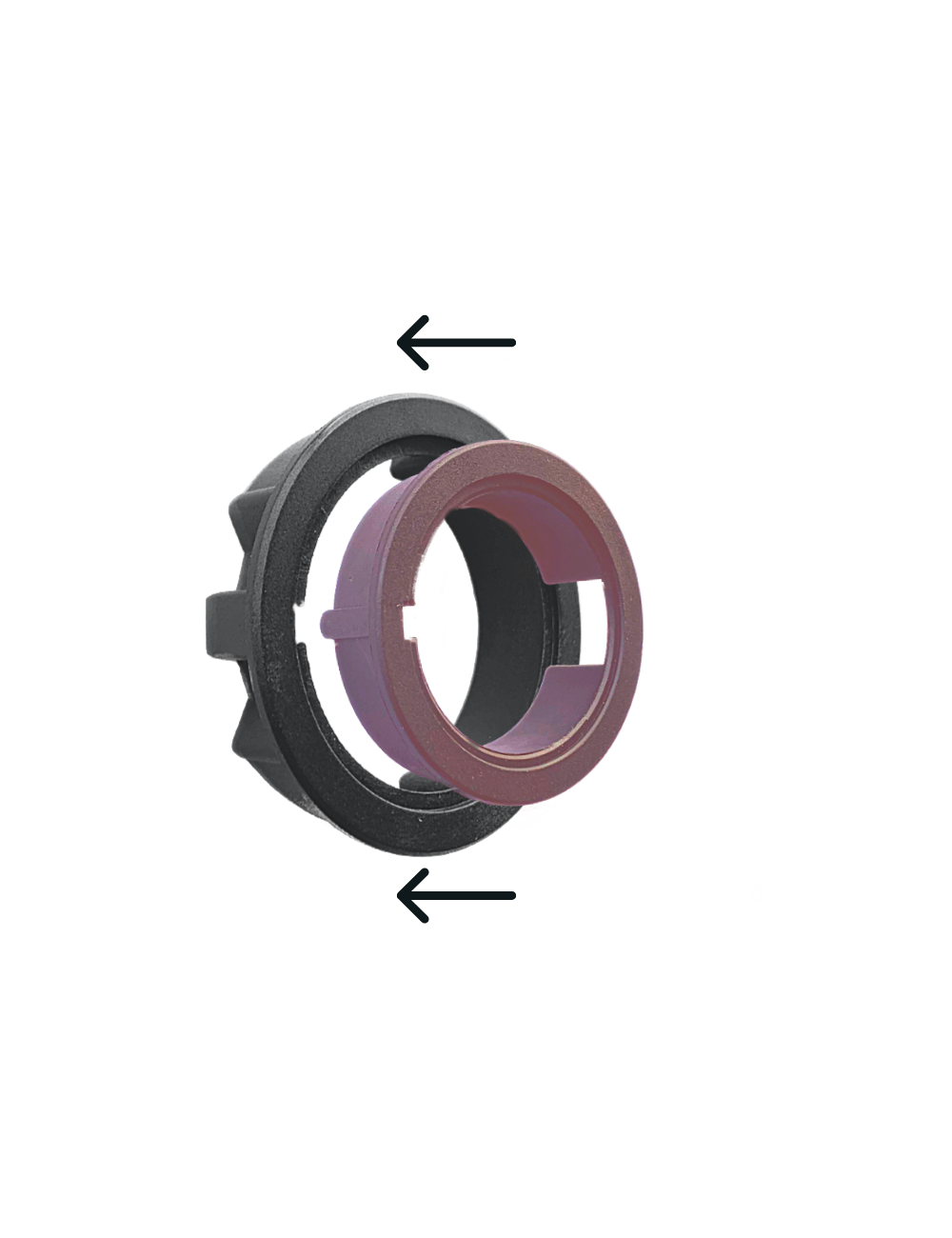 Bague d'adaptation A-OK - Bague FDC Ø45 sur moteur Ø35