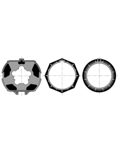 Jeu roue + couronne Somfy moteur Ø50 - Tube ZF80