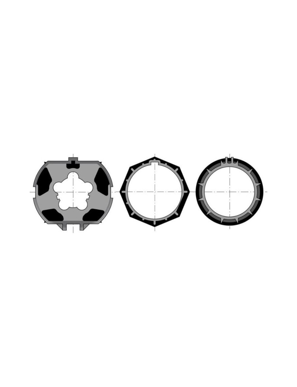 Jeu roue + couronne Somfy moteur Ø50 - Tube ZF80