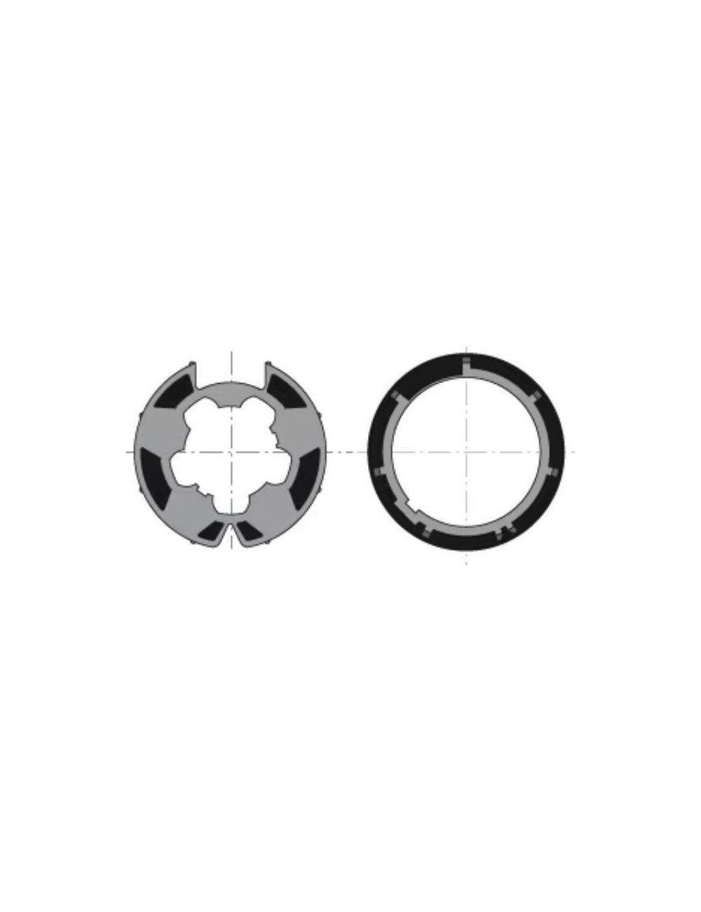 Jeu roue + couronne Somfy moteur Ø50 - Tube Deprat 62 F2000