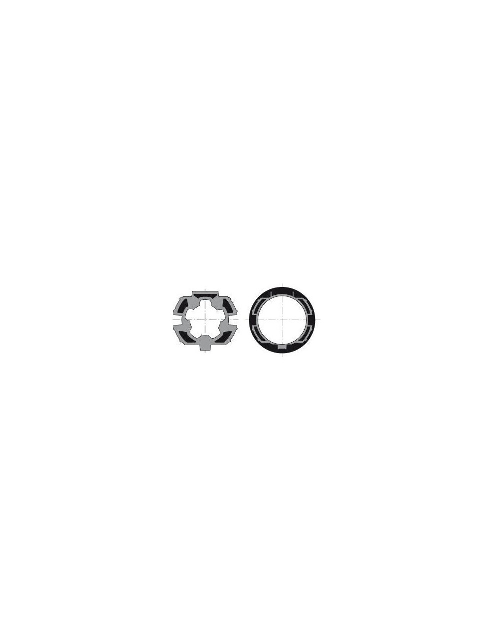 Jeu roue + couronne Somfy moteur Ø50 - Tube ZF64