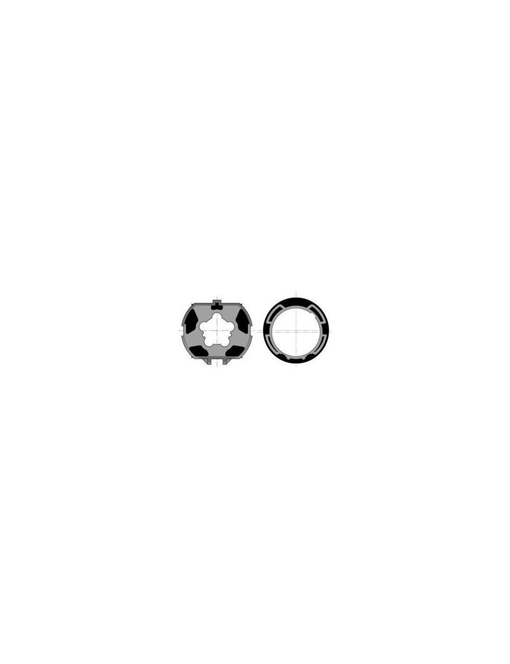 Jeu roue + couronne Somfy moteur Ø60 - Tube ZF80