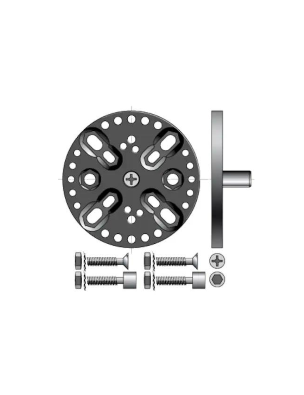 Support rond Somfy avec pion - LT50 / LT60 CSI