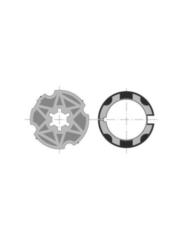 Jeu roue + couronne Somfy moteur Ø40 - Tube ZF45