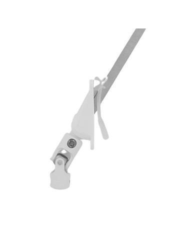 Bloc-guide genouillère 60° - Carré 8 - L 315 - Blanc RAL 9016