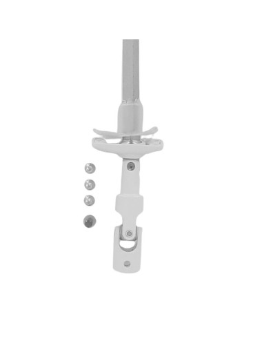 Mini bloc-guide déporté - Carré 8 - L 160 - Blanc RAL 9016