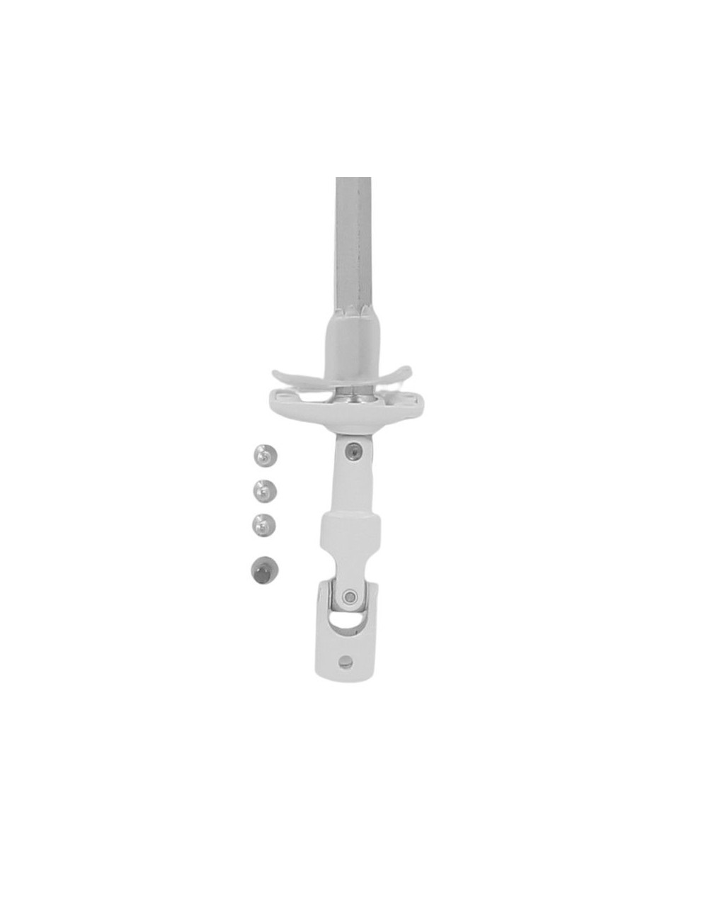 Mini bloc-guide déporté - Carré 8 - L 160 - Blanc RAL 9016