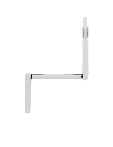 Tringle oscillante Profil L 1200 + manivelle - Blanc RAL 9010 - Avec clip