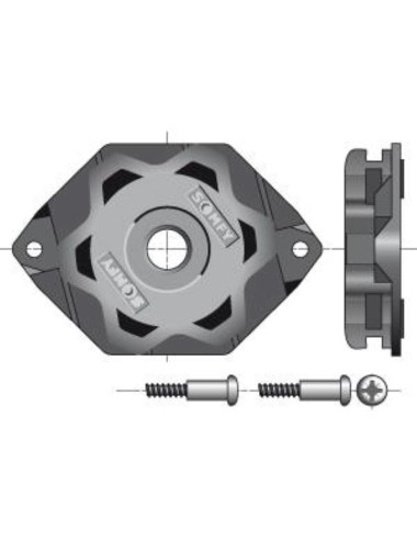 Support moteur Somfy CSI Ø50 et Ø60 - Adaptation tête étoile