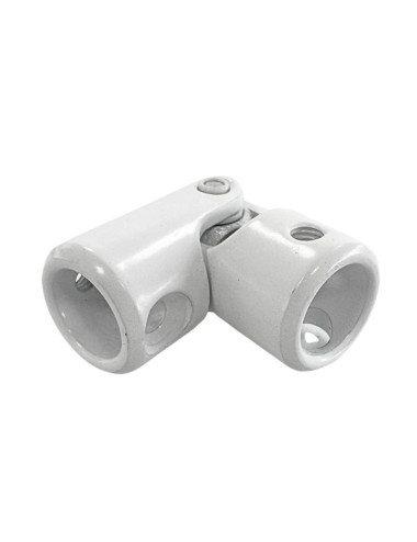 Genouillère Ø18 - Alésage 13,5 M5 / alésage 12 M4 - Blanc RAL 9016