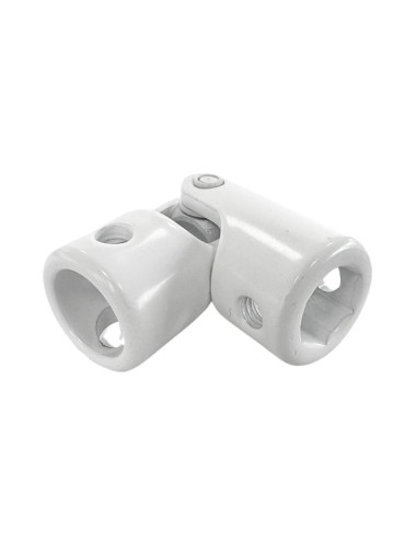 Genouillère Ø18 - Hexagonal 10 M5 / alésage 12 M5 - Blanc RAL 9016