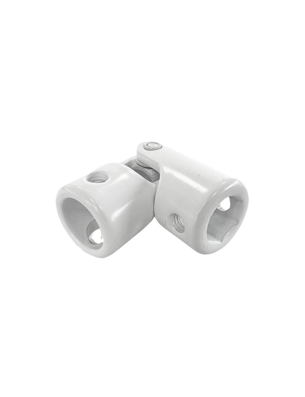 Genouillère Ø18 - Hexagonal 10 M5 / alésage 12 M5 - Blanc RAL 9016
