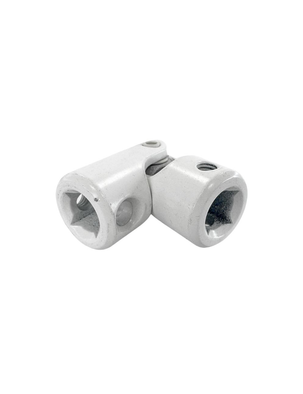 Genouillère Ø18 - Carré 8 M5 / carré 8 M5 - Blanc RAL 9016