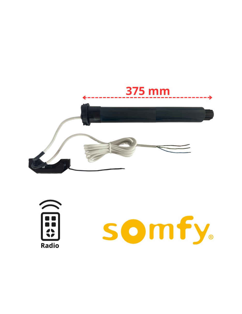 Moteur Somfy Oximo 50 io court 6/17
