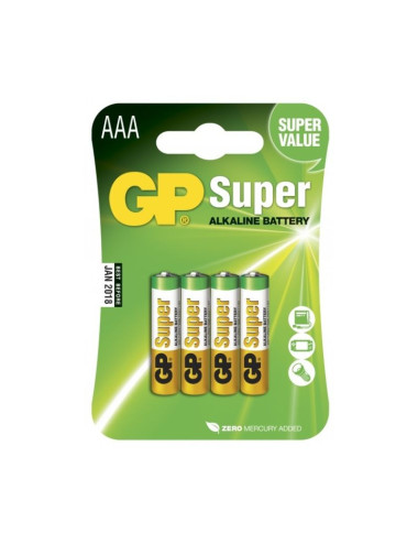 Blister de 4 piles AAA/LR3 Super Alcalines