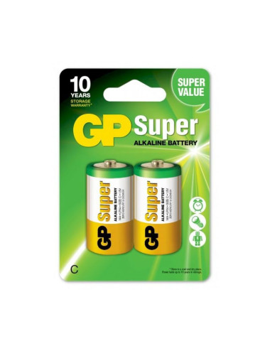 Blister de 2 piles type C/LR14 Super Alcalines