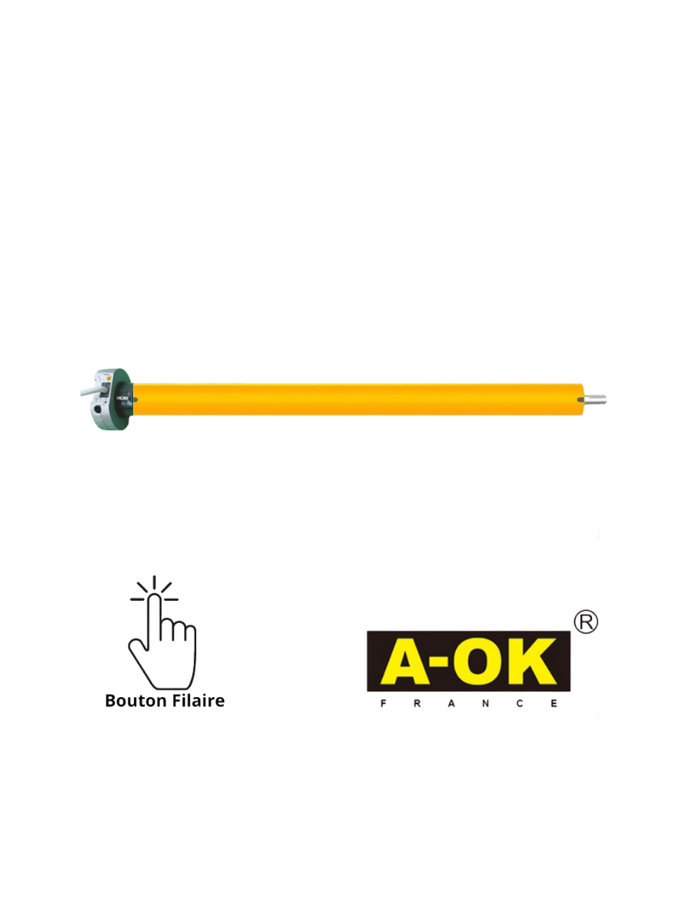 Moteur à secours A-OK Ø45 filaire 50/12 - FDC mécanique