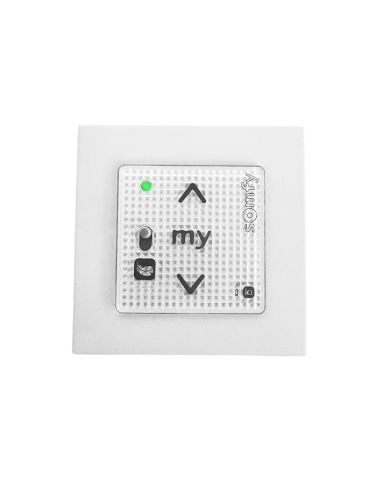 Commande murale Somfy Smoove Sensitif RS100 io - Blanc - Avec cadre