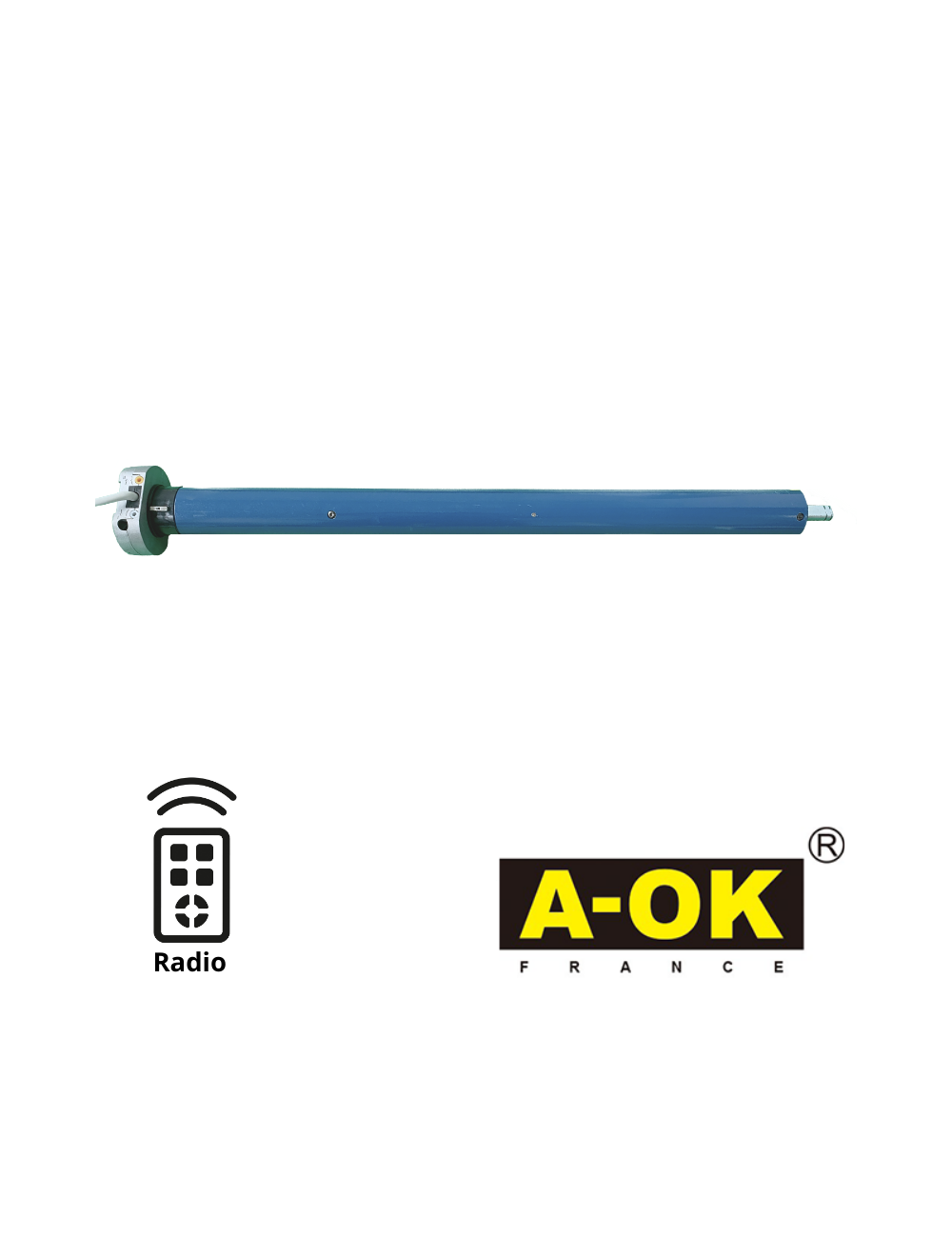 Moteur à secours A-OK Ø45 radio 50/12 - FDC mécanique