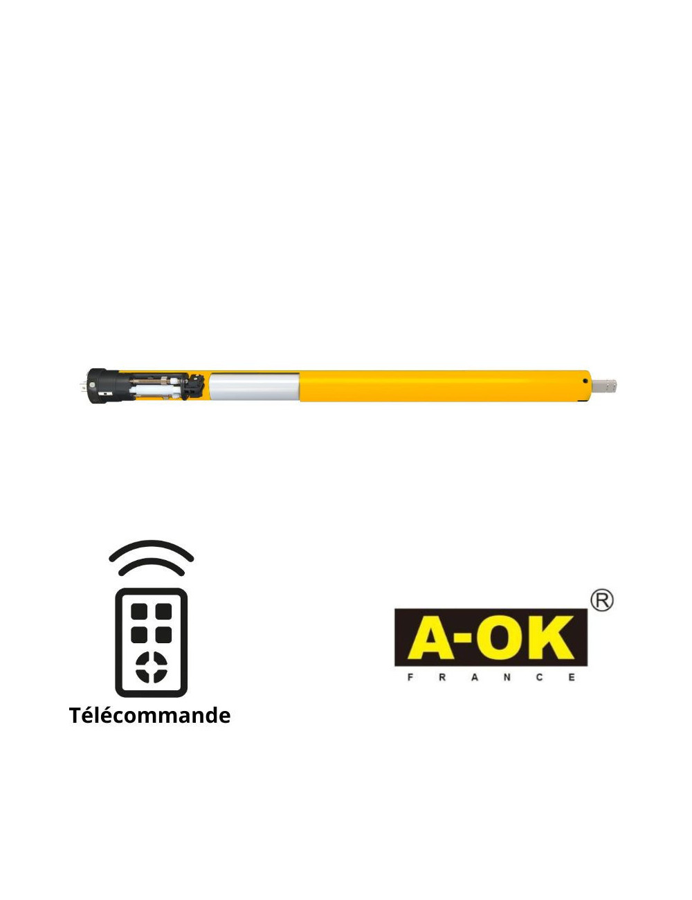 Moteur tubulaire A-OK Ø35 radio 10/17 - FDC mécanique
