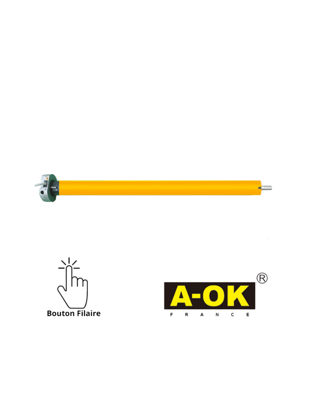 Moteur à secours A-OK Ø45 filaire 30/17 - FDC mécanique