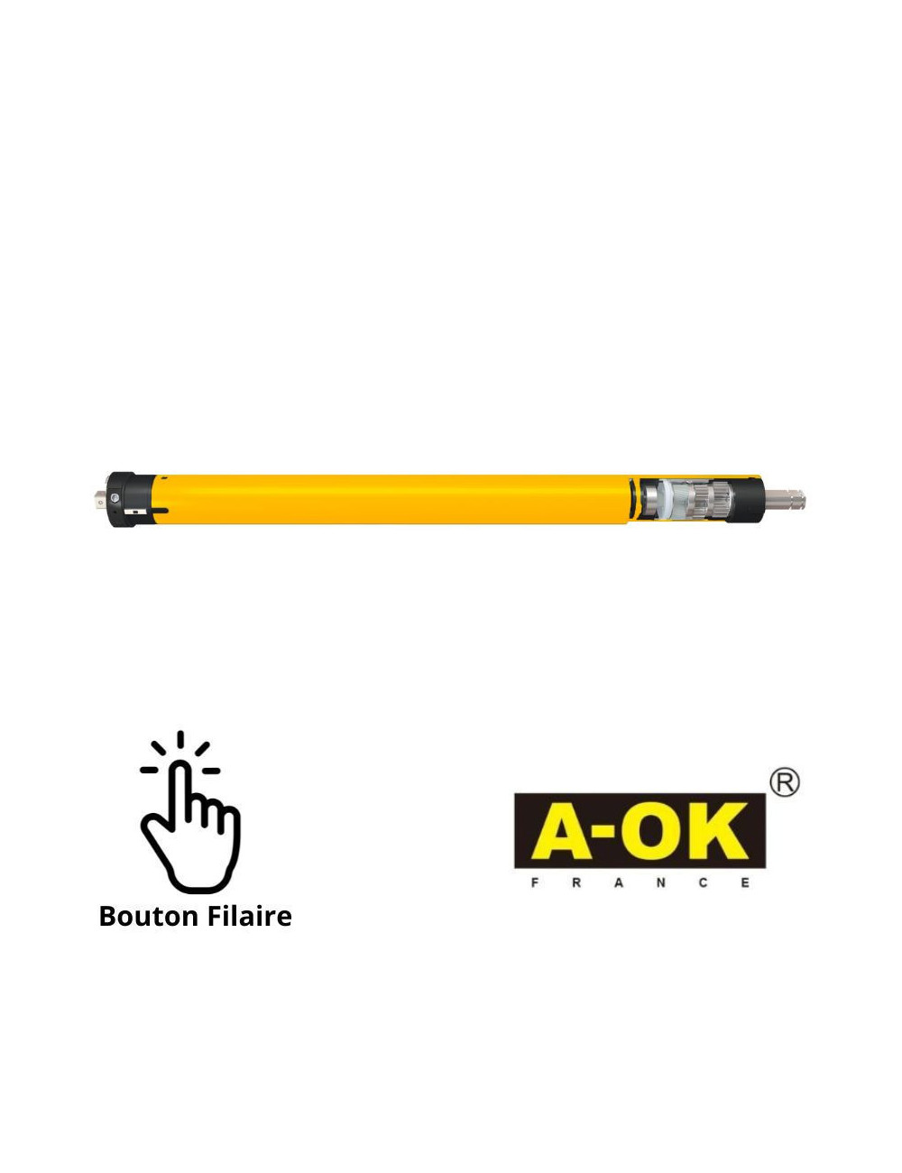 Moteur tubulaire A-OK Ø35 filaire 10/17 - FDC mécanique