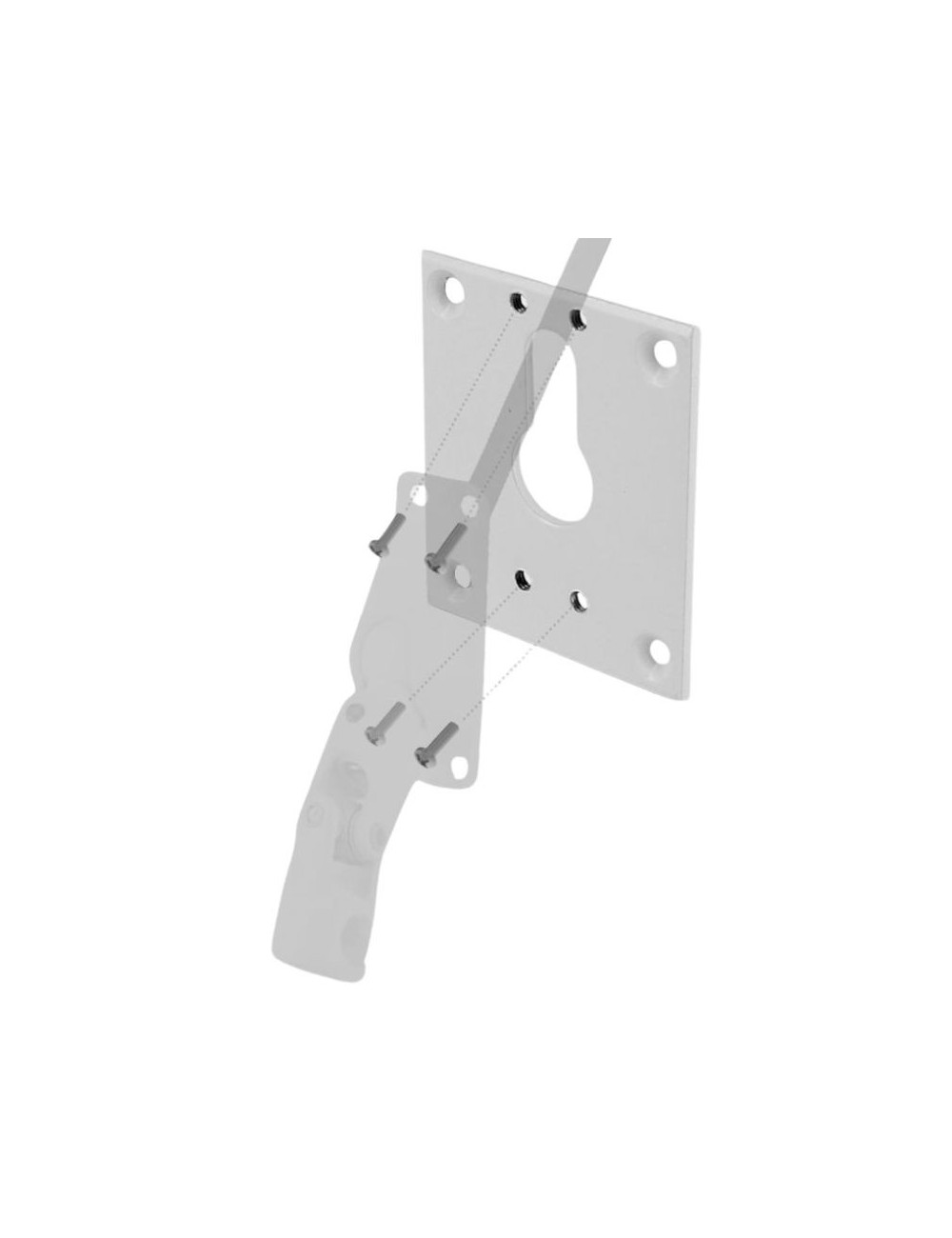 Plaque de reprise 70 x 60 - Bloc-guide genouillère 60° (série D464NG) - Blanc