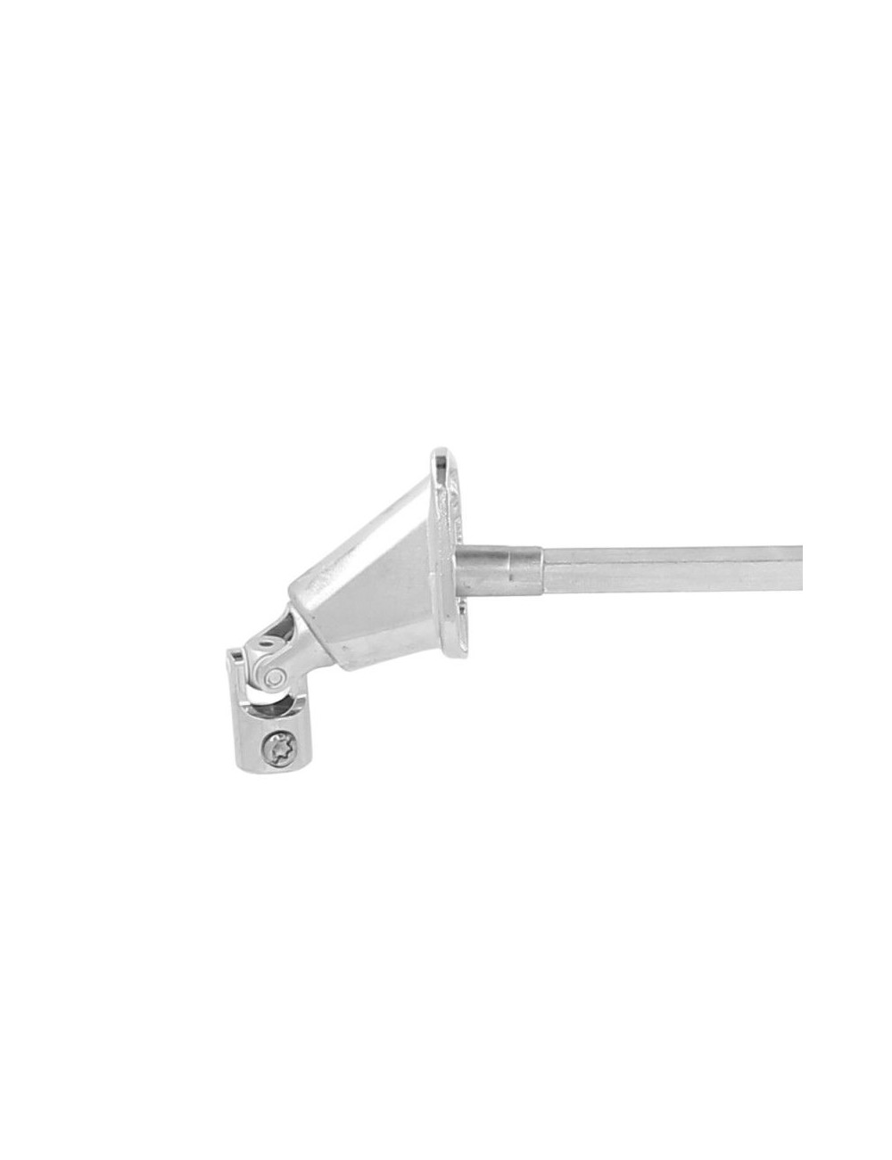 Double cardan embase large - Carré 8 - L 355 - Nickelé