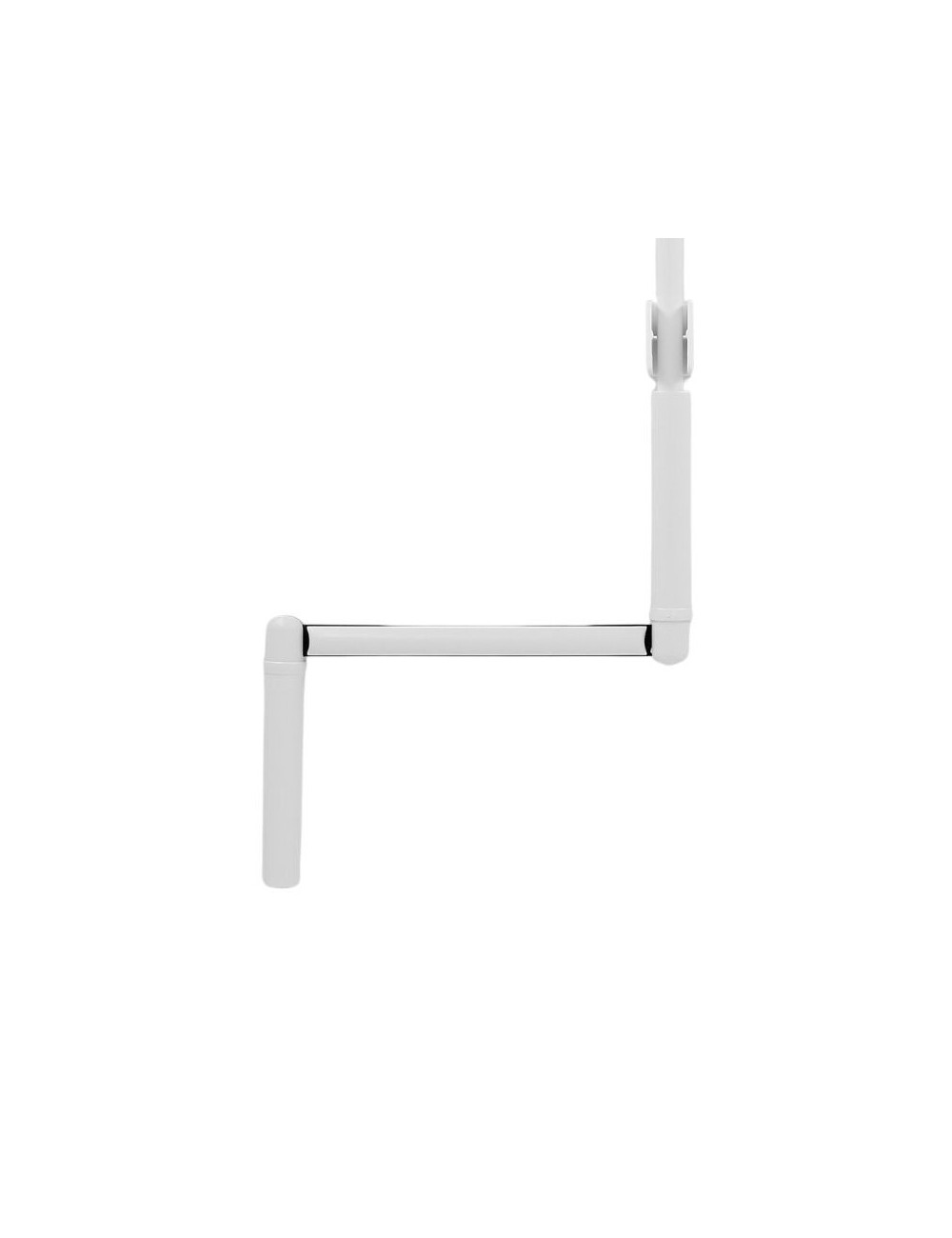 Tringle oscillante Profil L 900 + manivelle - Blanc RAL 9010 - Avec clip