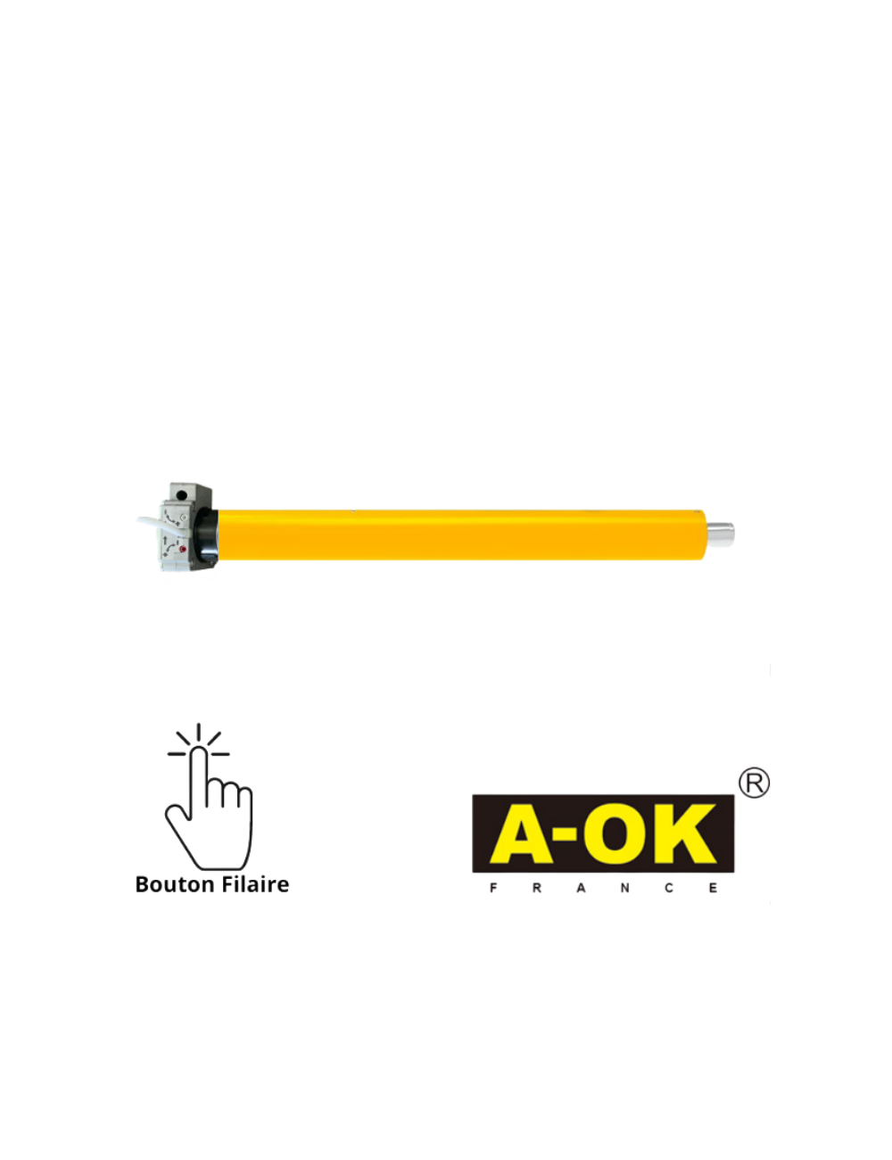 Moteur à secours A-OK Ø60 filaire 100/12 - FDC mécanique