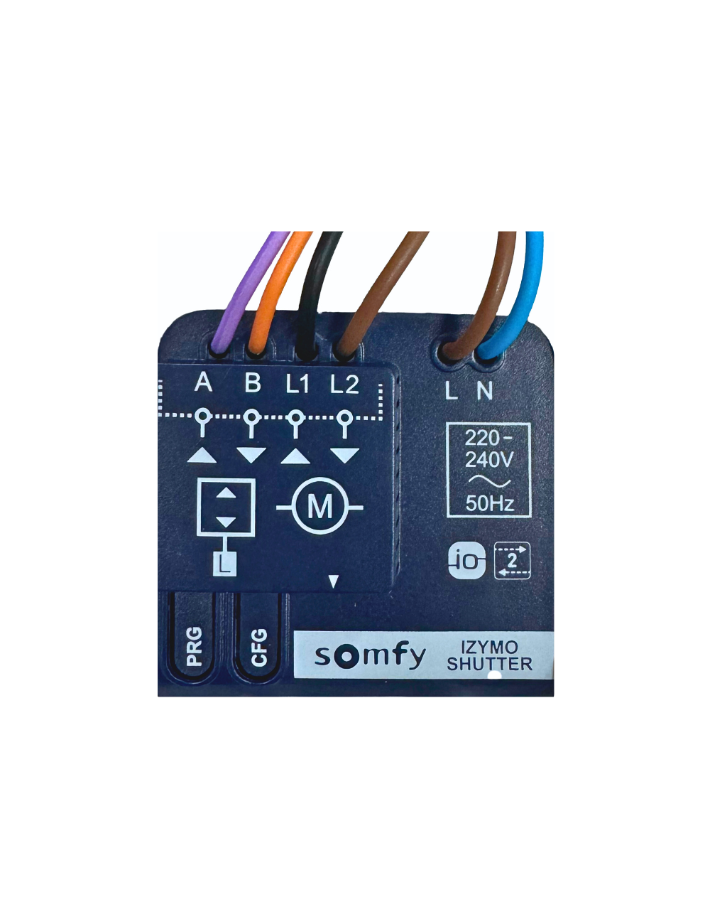 Micro-récepteur Somfy Izymo io pour volet roulant filaire