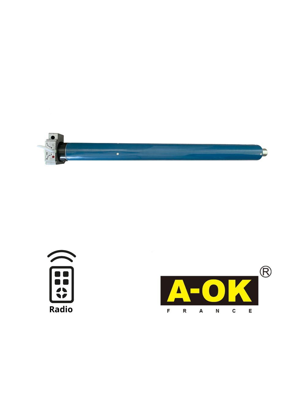 Moteur à secours A-OK Ø60 radio 100/12 - FDC mécanique