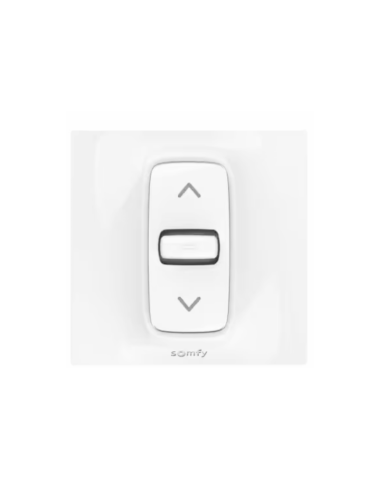 Inverseur Somfy Inis encastré PM 80x80 - Position momentanée - Blanc