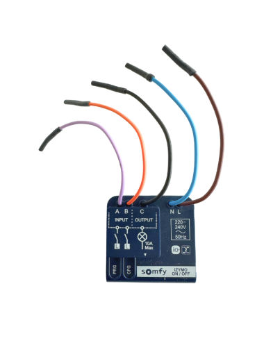 Micro-récepteur Somfy Izymo io éclairage on/off - 10 A