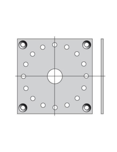 Plaque support Somfy 100x100 CSI/DMI - Joues Réno 250/300