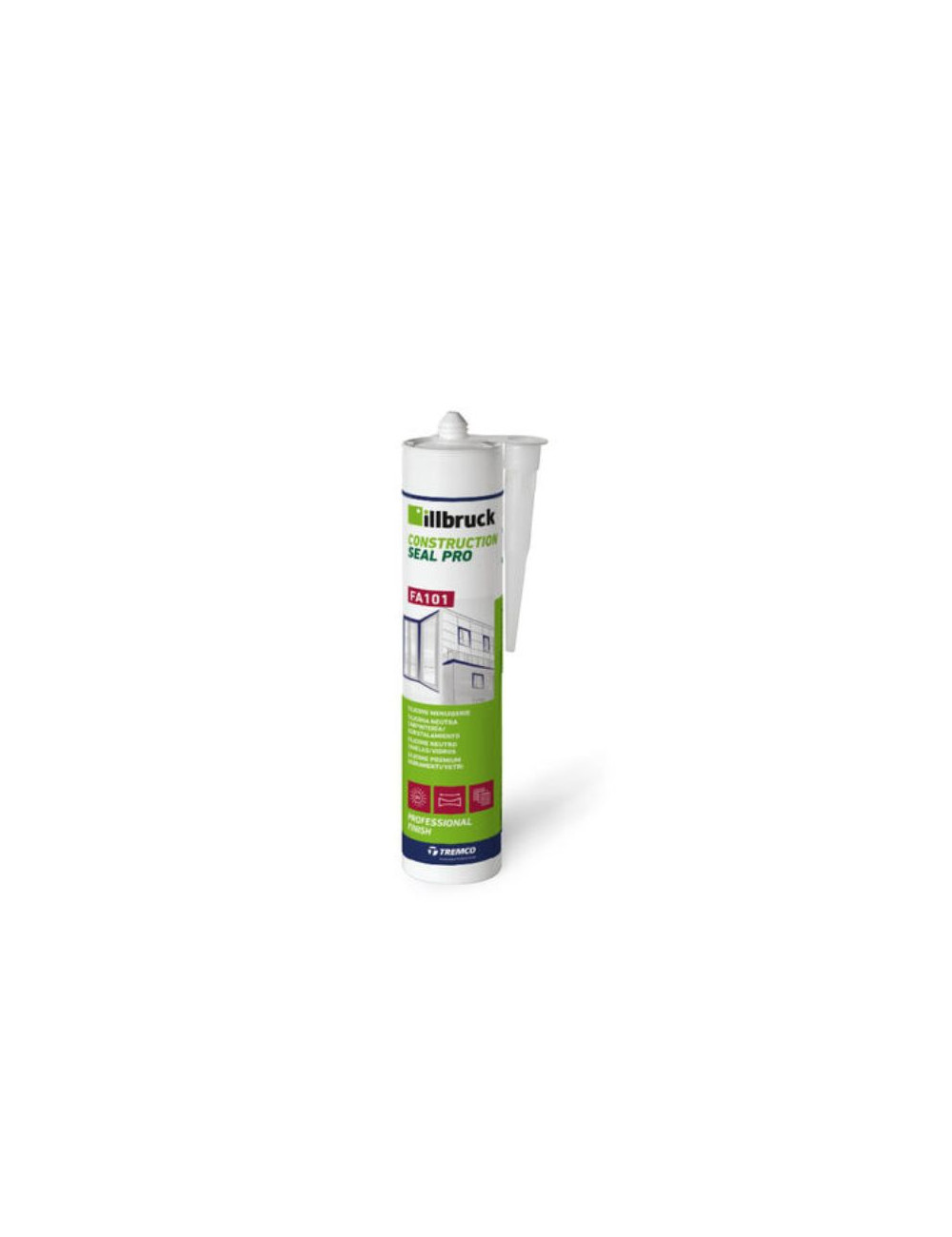 Silicone bâtiment illbruck FA101 translucide - Cartouche 310ml