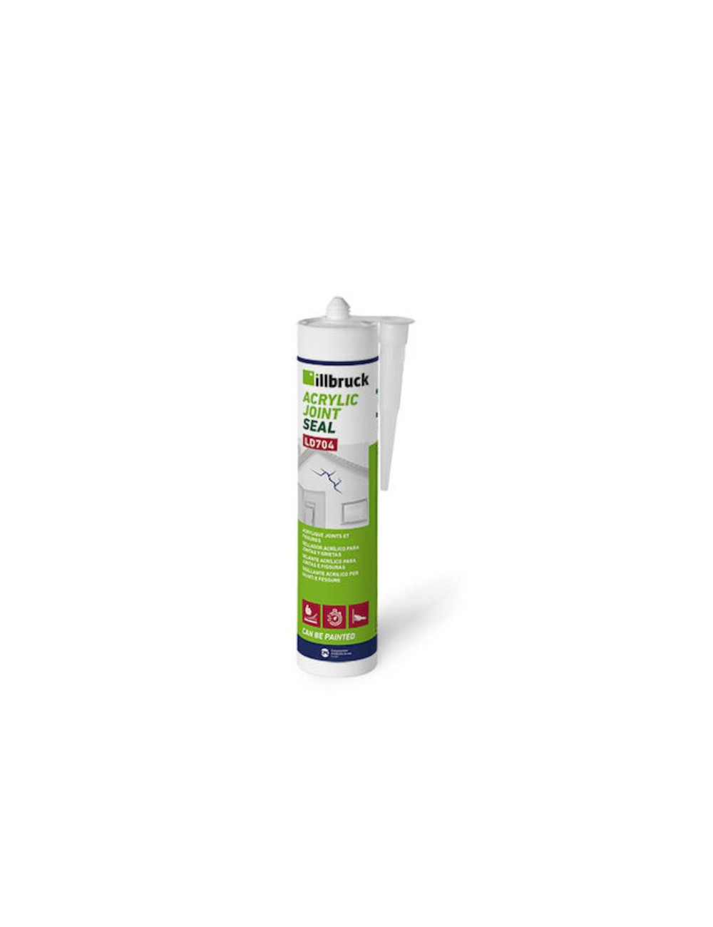 Mastic acrylique illbruck LD704 blanc - Joints et fissures - Cartouche 310ml