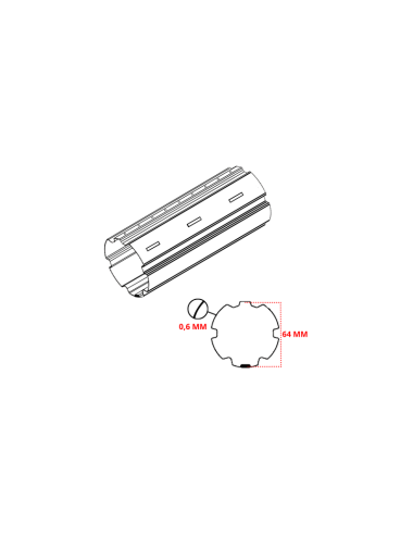 Tube ZF64 - Épaisseur 0,6 mm - Barre de 7 m
