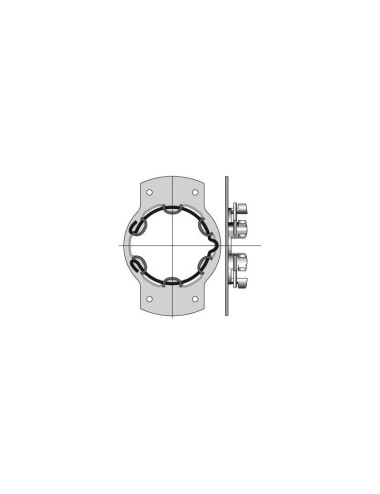 Support Somfy LT50 universel acier - Rénovation joues alu, pion Ø12