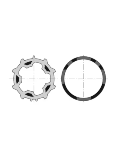 Jeu roue + couronne Somfy moteur Ø50 - Tube Deprat 53