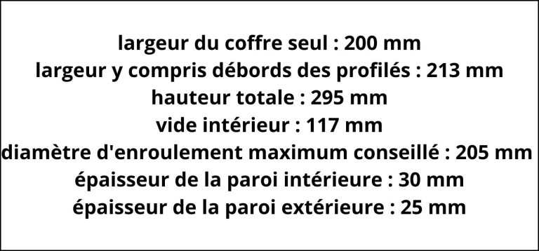 coffre demi linteau