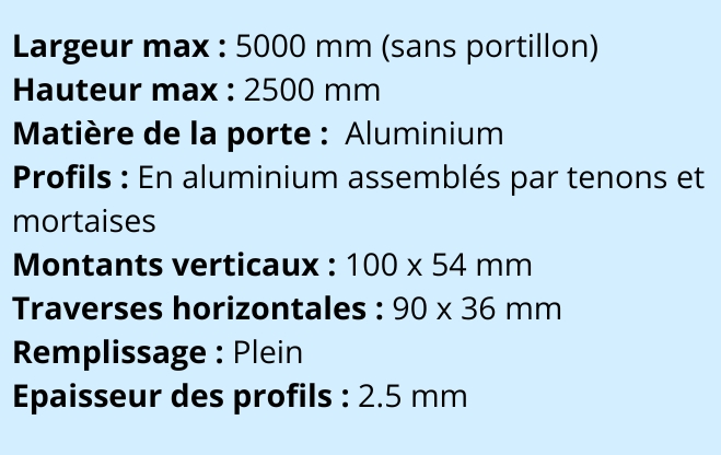 tableau techique portails moderne